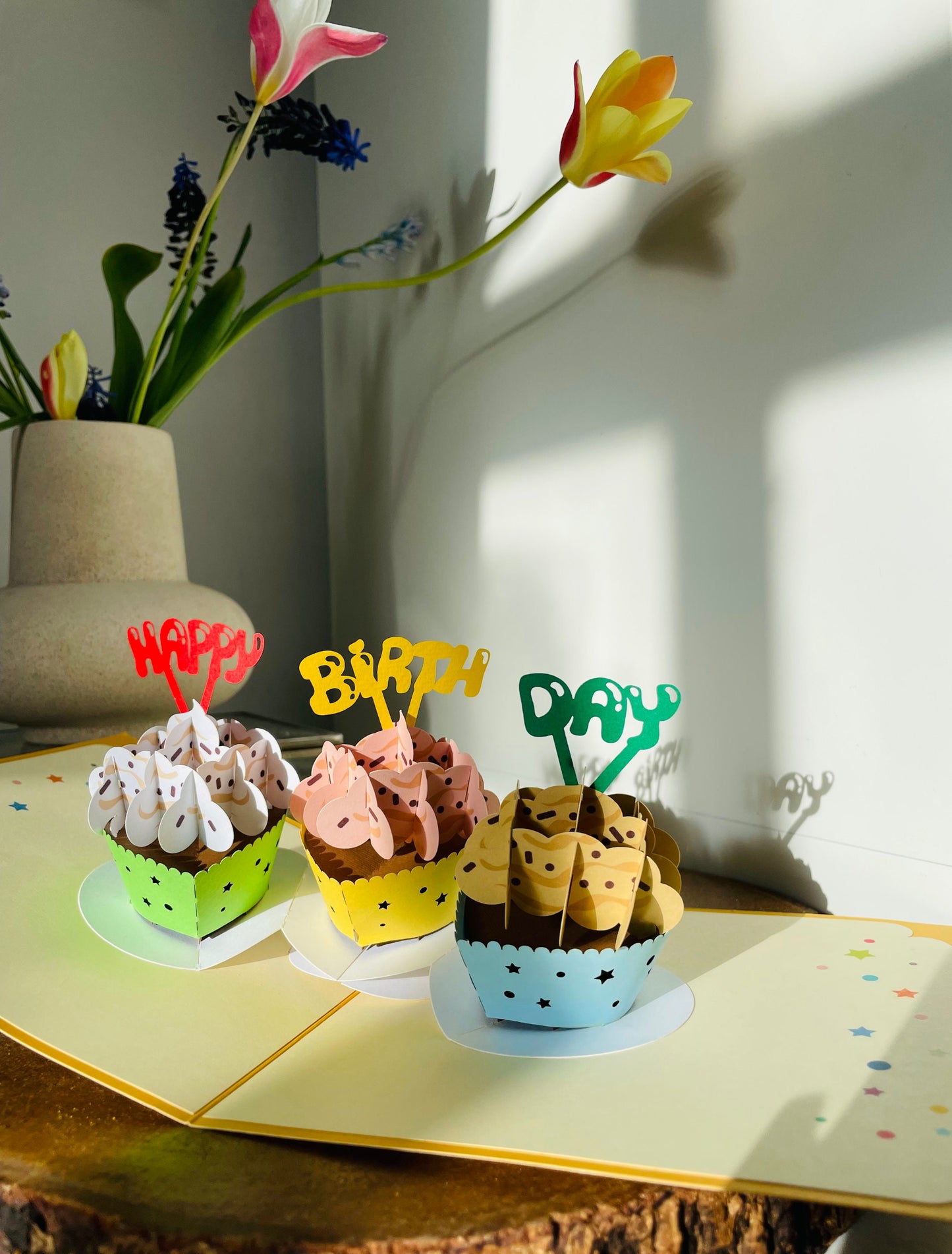 Happy Birthday Cupcake 3D Pop Up Card