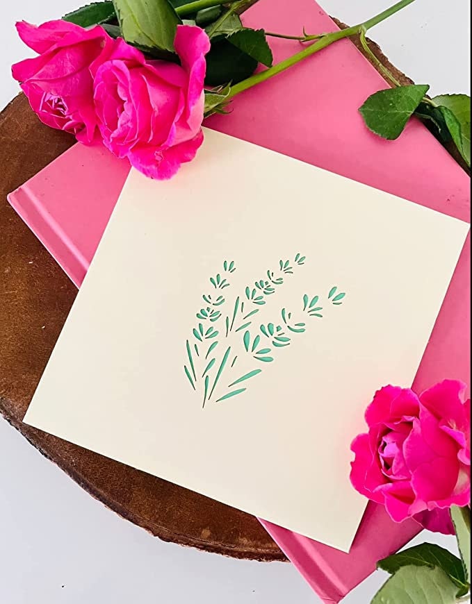 Lavender Basket 3D Pop Up Card - Spring Collection