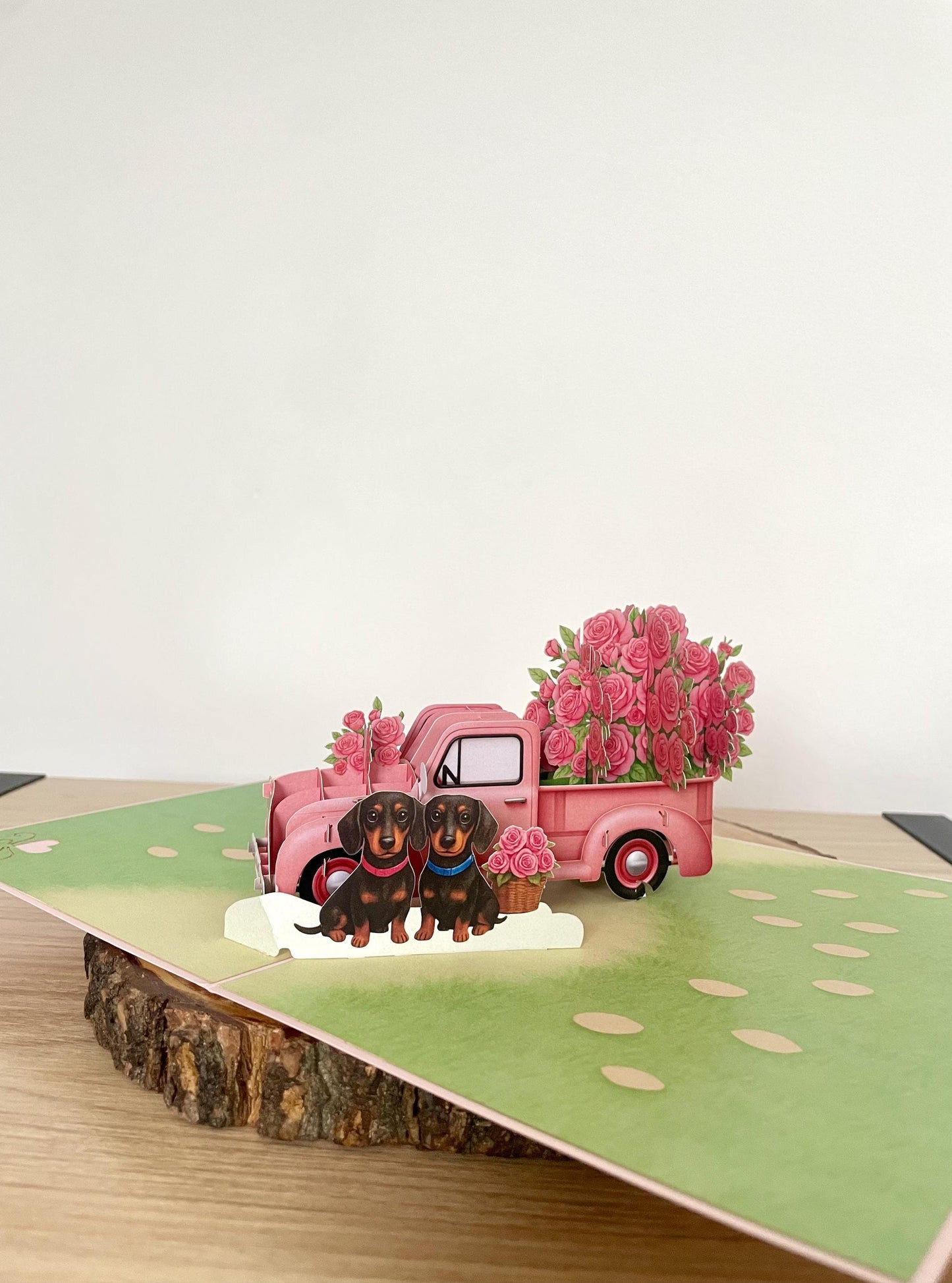 Dachshund Couple Love 3D Pop Up Card