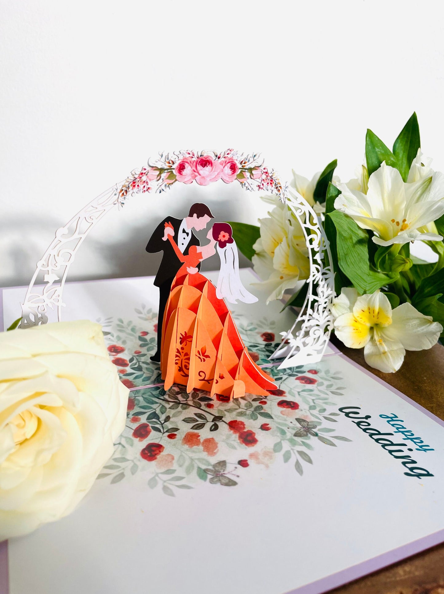 Wedding Couple 3D Pop Up Card - Happy Wedding