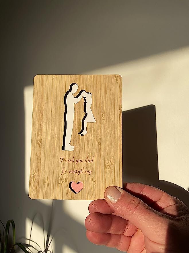 Thank You Dad Bamboo Card - Father's Day from Daughter