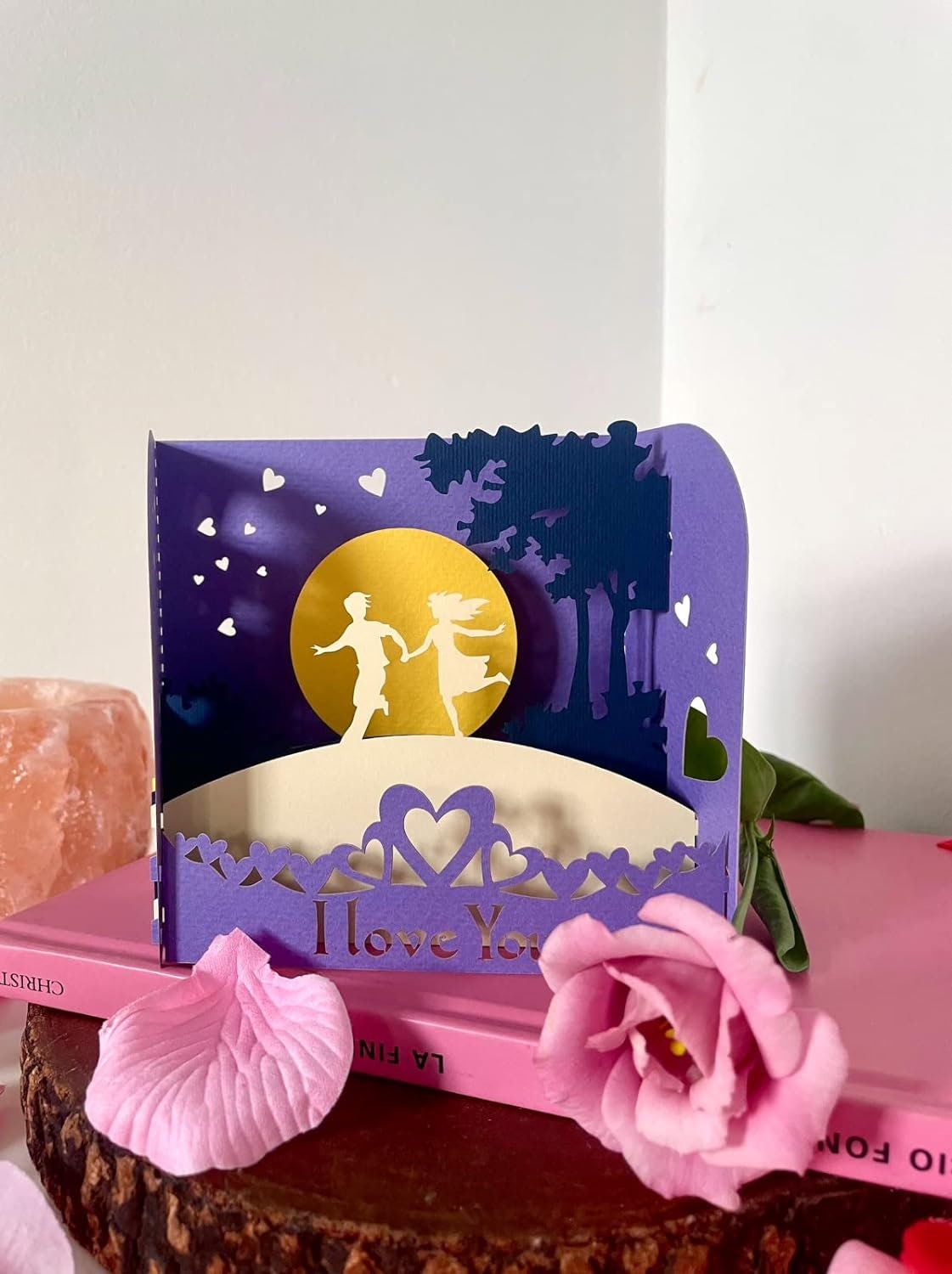 Romantic Couple Moonlight 3D Box Card