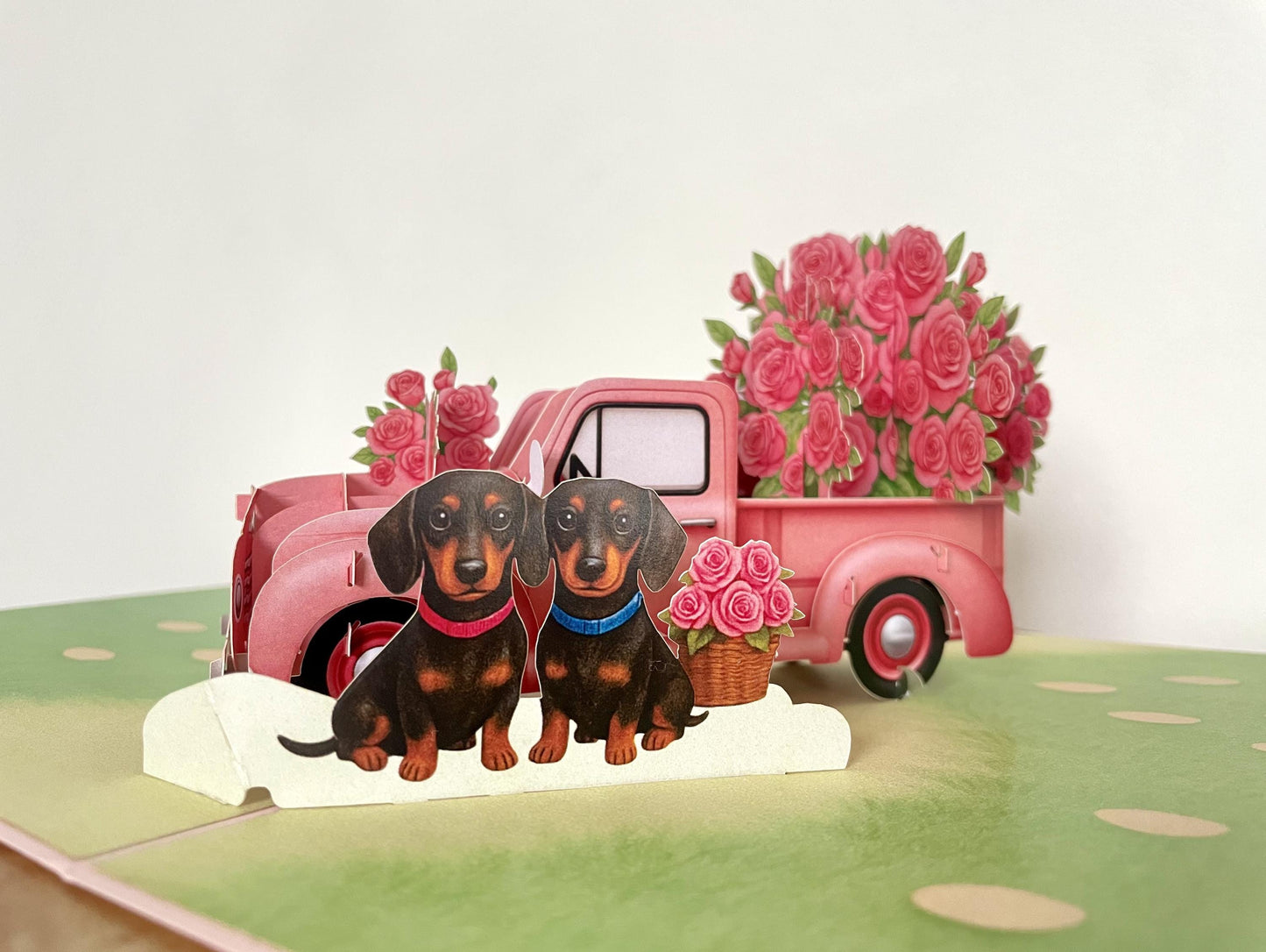 Dachshund Couple Love 3D Pop Up Card