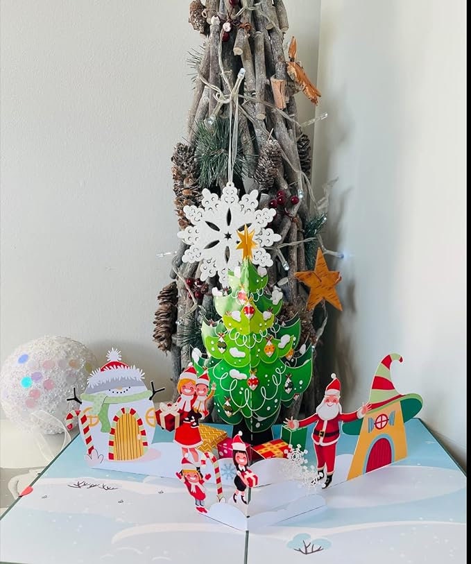 Santa Claus Family Christmas 3D Pop Up Card