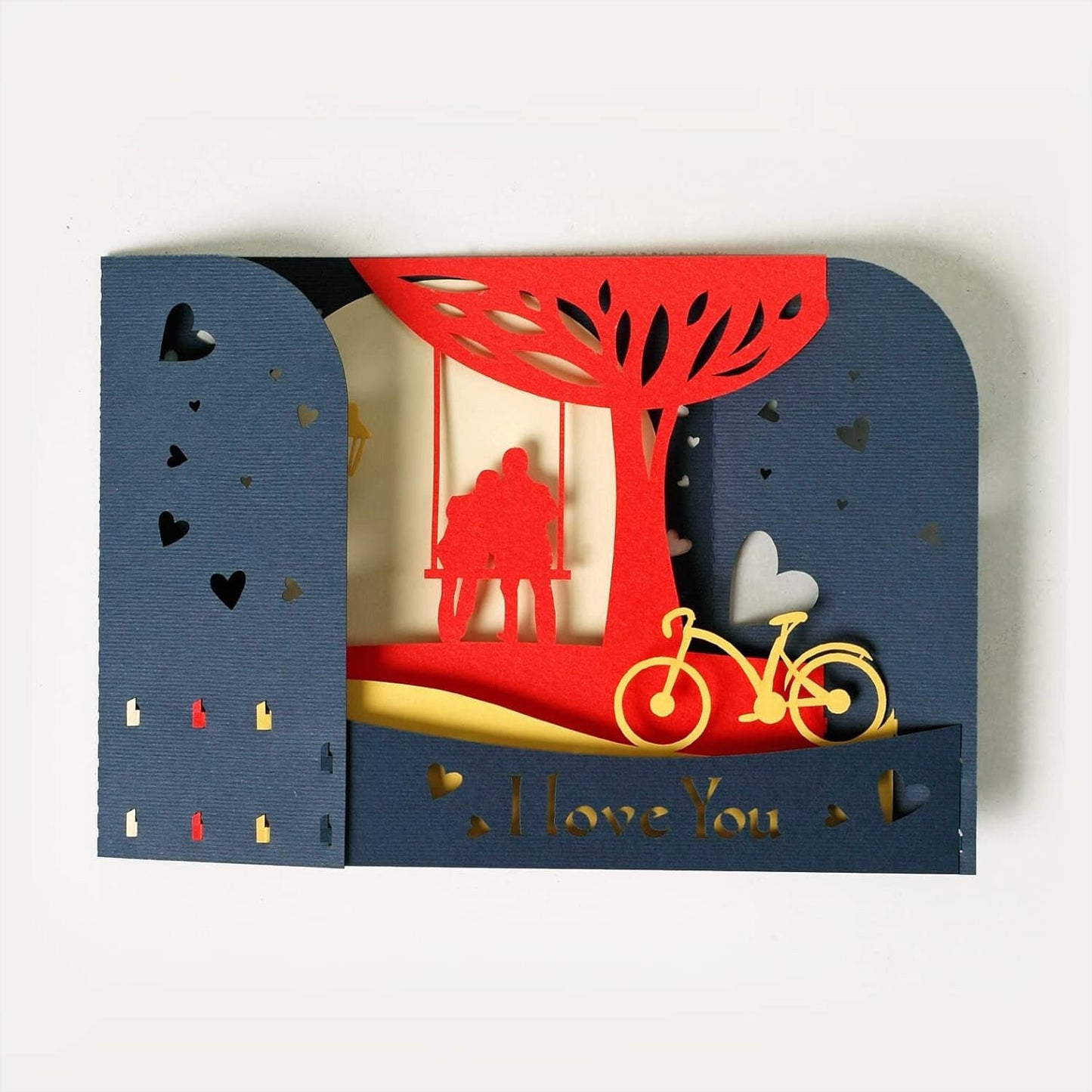 Romantic Couple Swing 3D Box Card