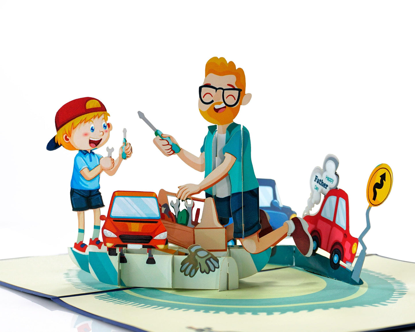 Best Dad 3D Pop Up Card - Happy Father's Day