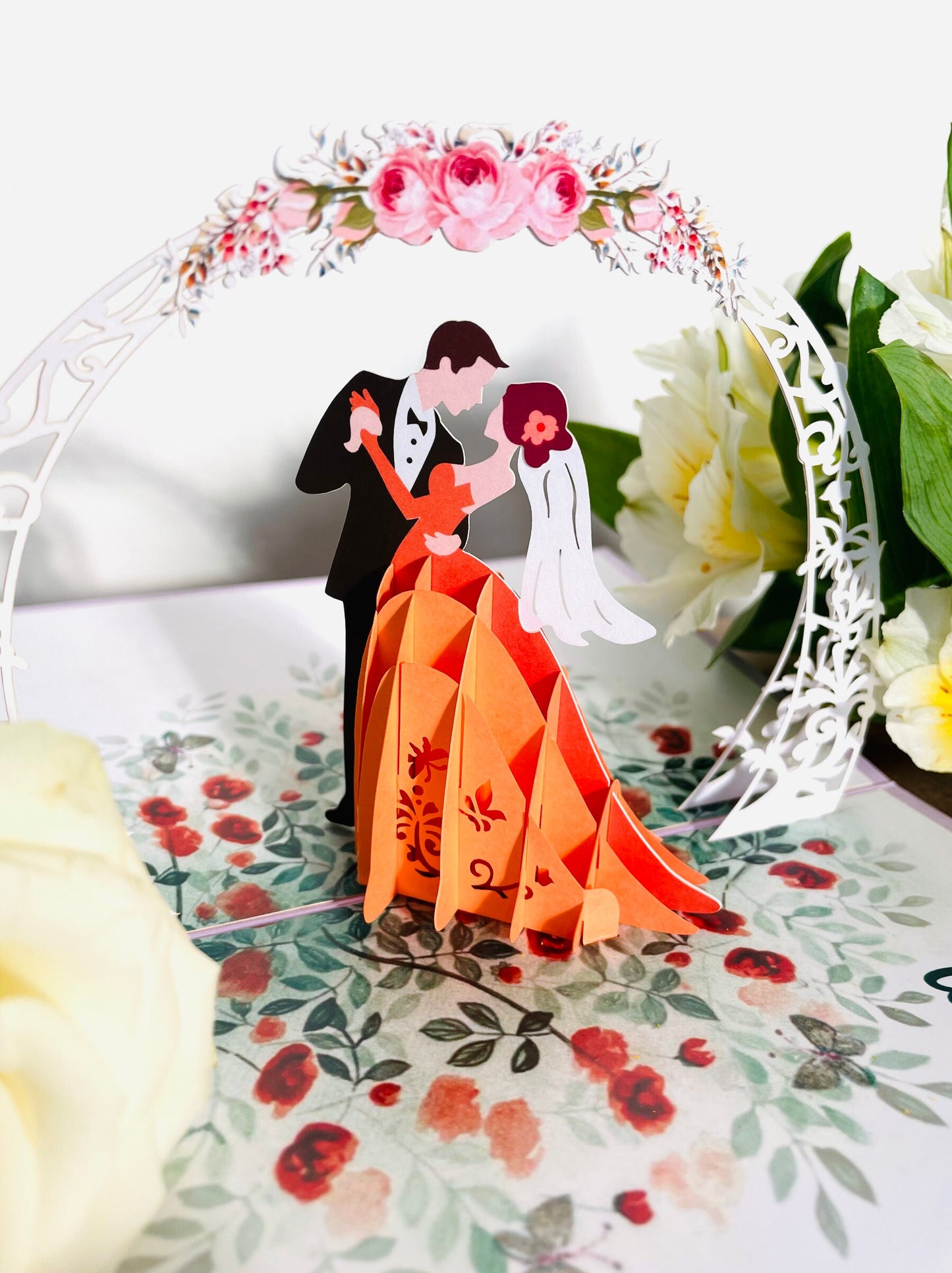 Wedding Couple 3D Pop Up Card - Happy Wedding