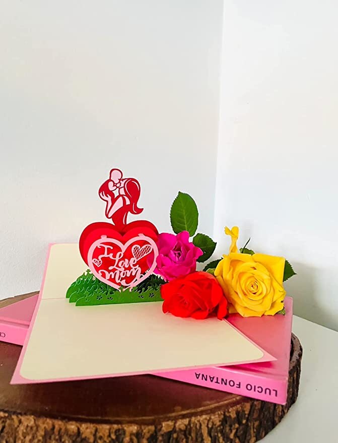 I Love Mom 3D Pop-Up Card - Mother's Day Collection
