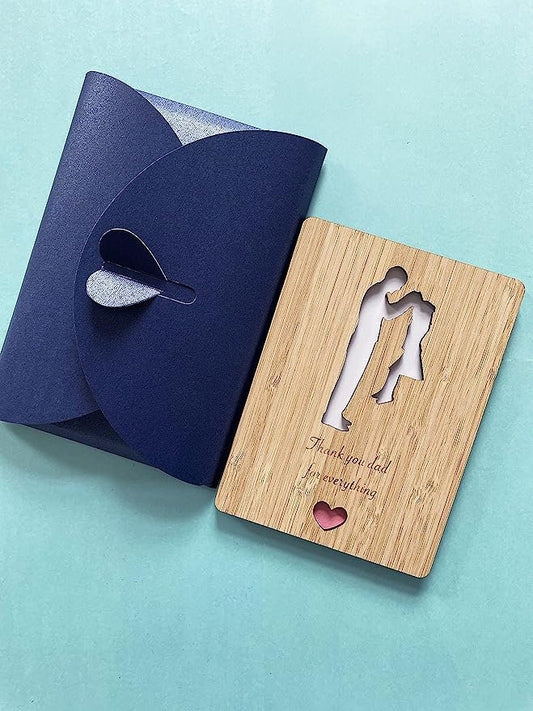 Thank You Dad Bamboo Card - Father's Day from Daughter