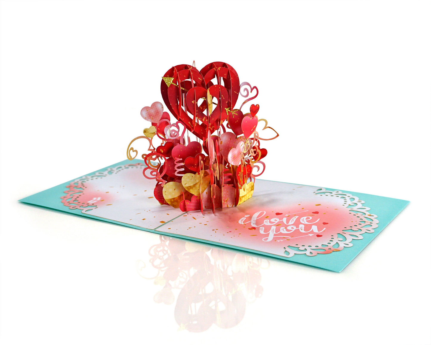 I Love You Balloons 3D Pop Up Card