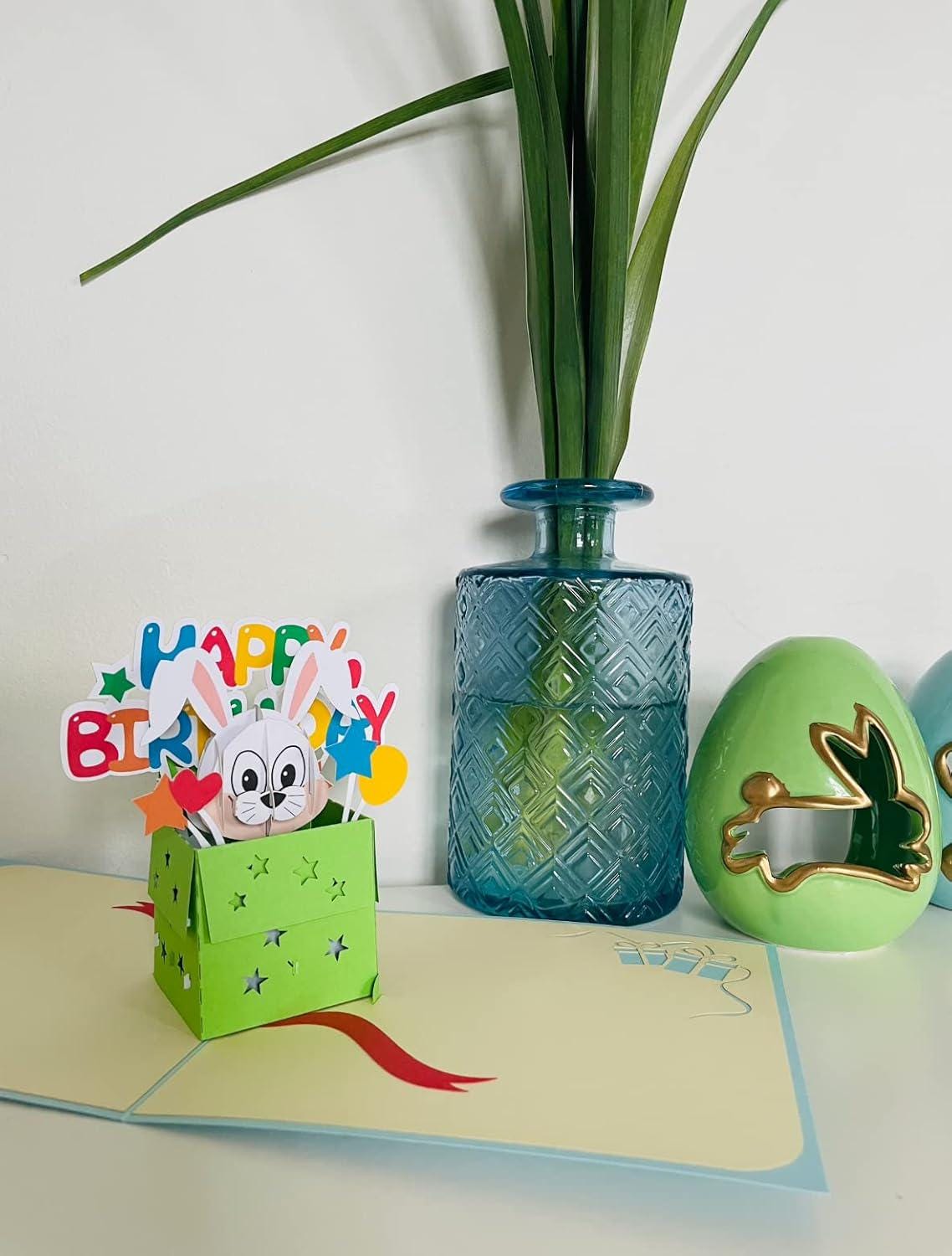 Happy Birthday Bunny Rabbit 3D Pop Up Card