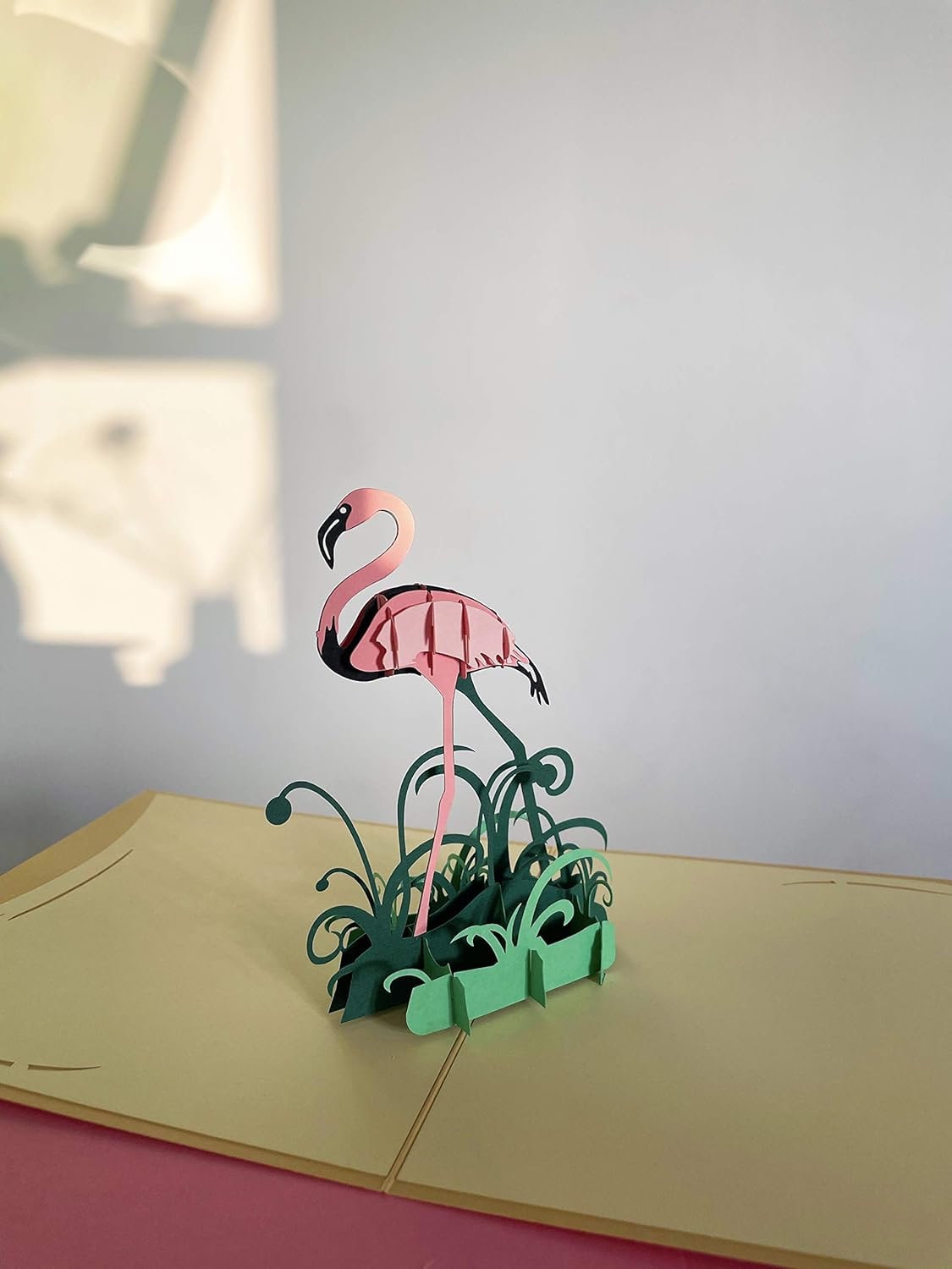 Pink Flamingo 3D Pop Up Card - Spring Collection