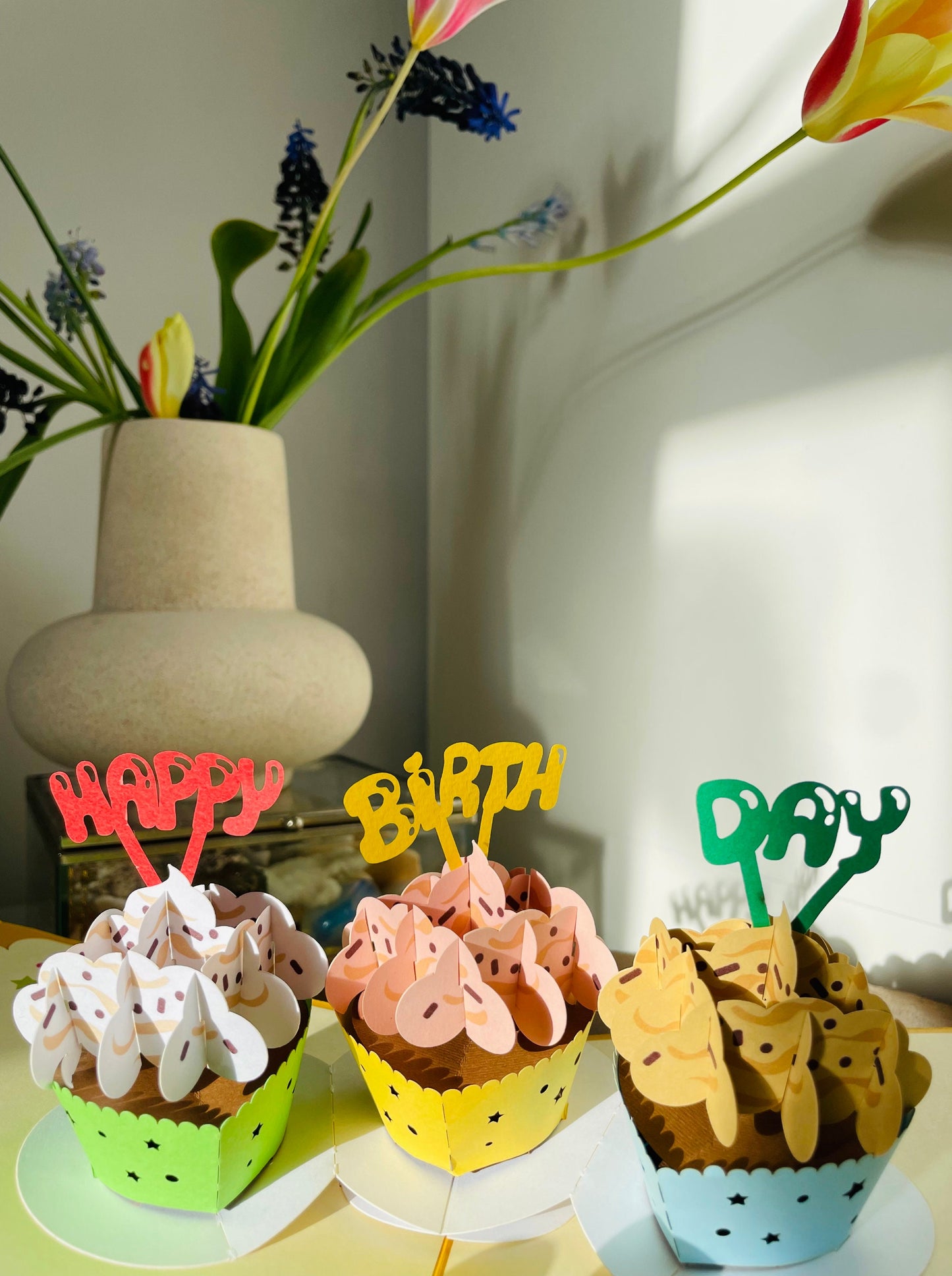 Happy Birthday Cupcake 3D Pop Up Card