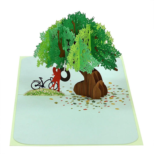 Romantic Bike Couple Kiss 3D Pop Up Card