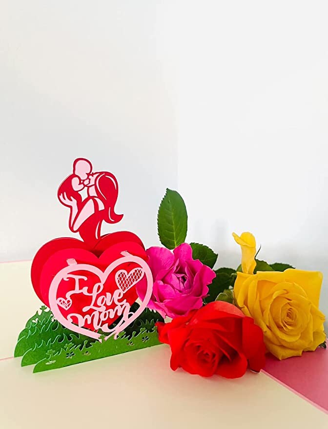 I Love Mom 3D Pop-Up Card - Mother's Day Collection
