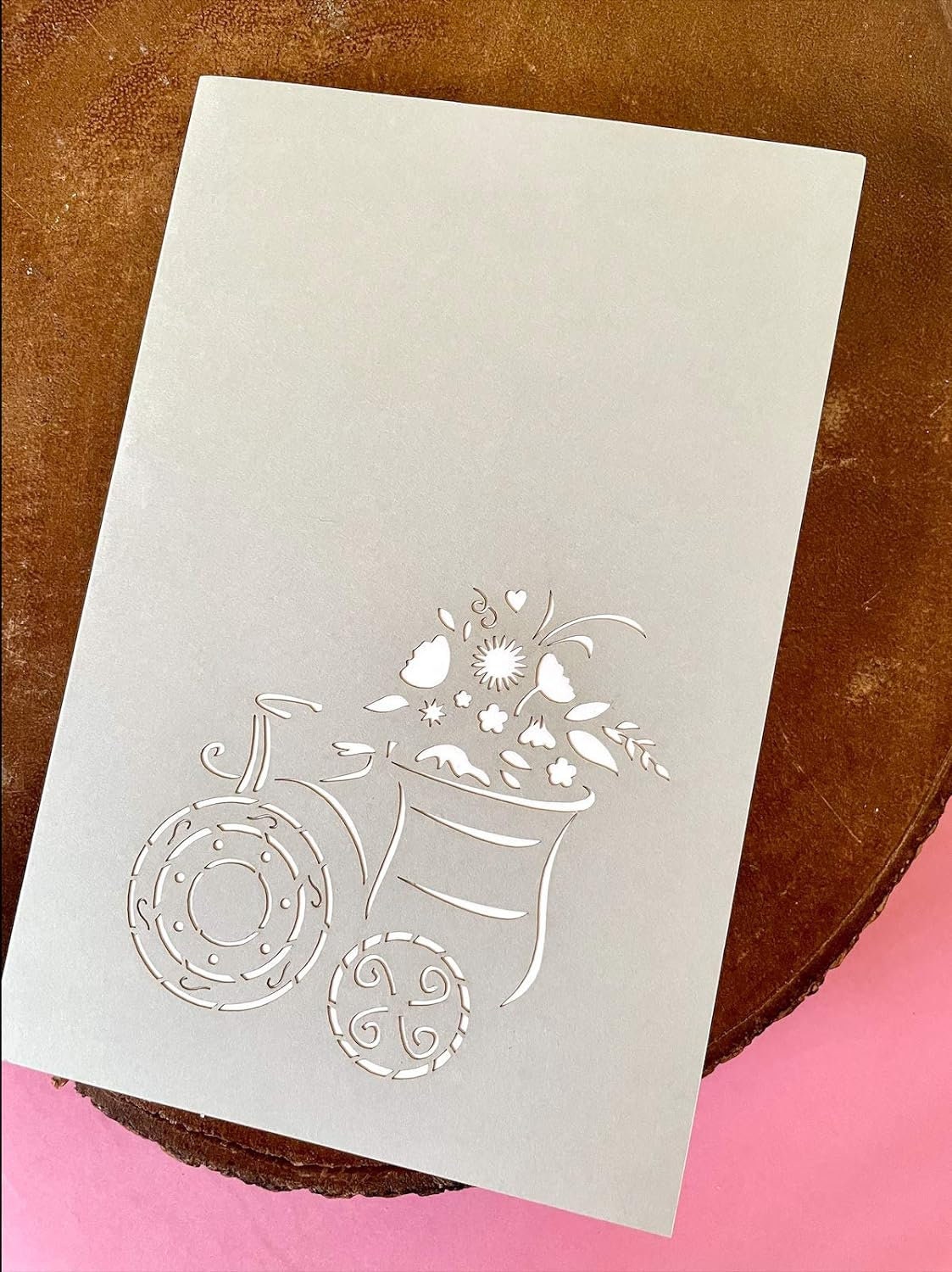 Flower Tricycle Basket 3D Pop Up Card - Spring Collection