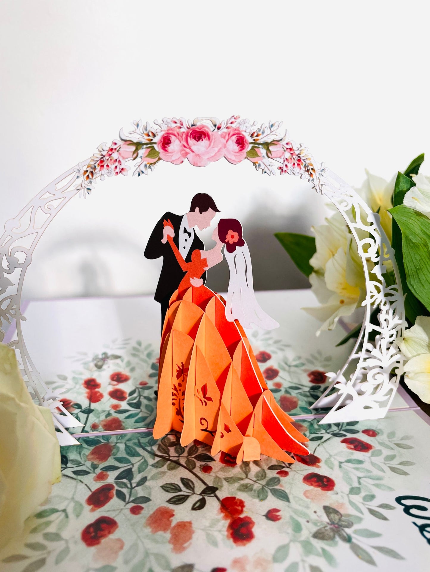 Wedding Couple 3D Pop Up Card - Happy Wedding