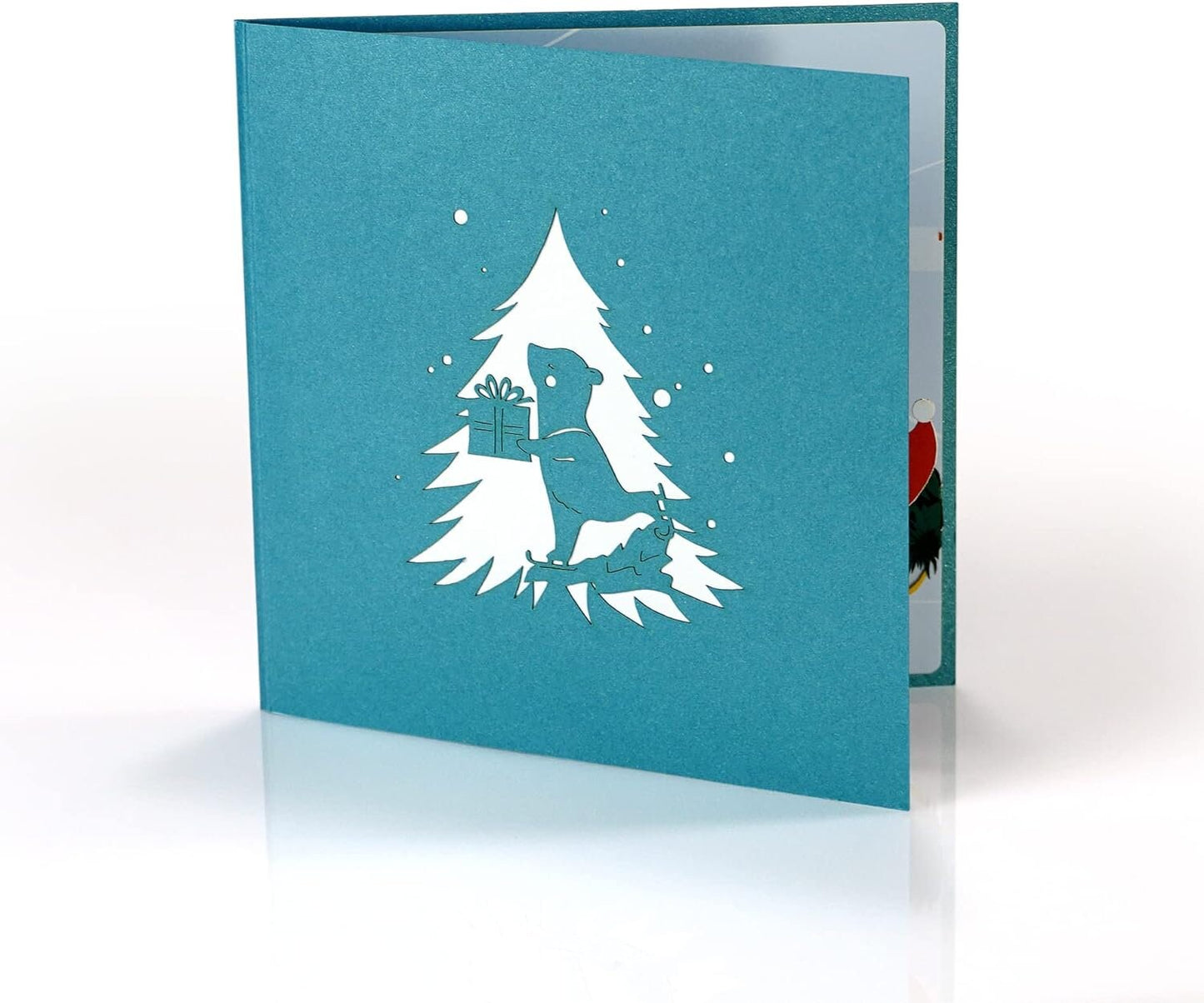 Christmas Bear and Reindeer 3D Pop Up Card