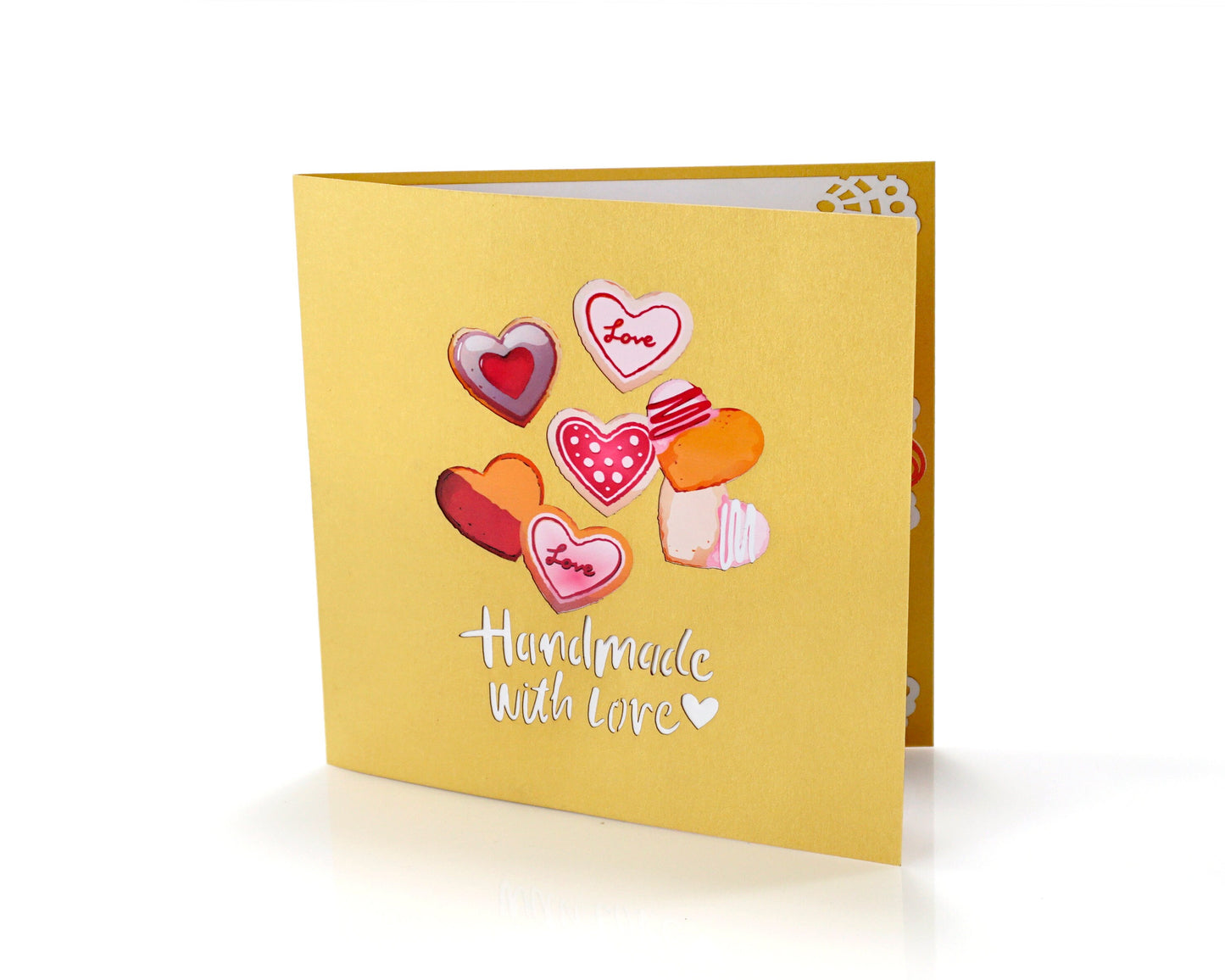 Love Heart Cupcake 3D Pop Up Card