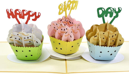 Happy Birthday Cupcake 3D Pop Up Card