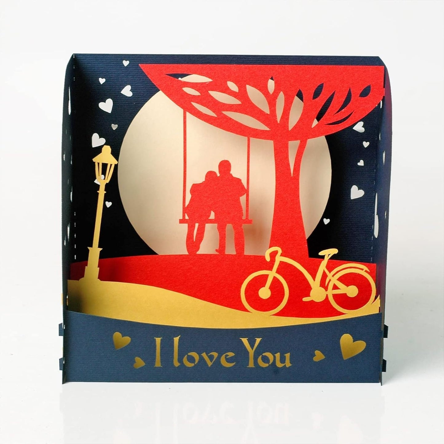 Romantic Couple Swing 3D Box Card