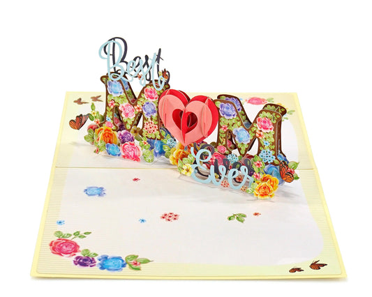 Best Mom Ever 3D Pop Up Card - Mother's Day