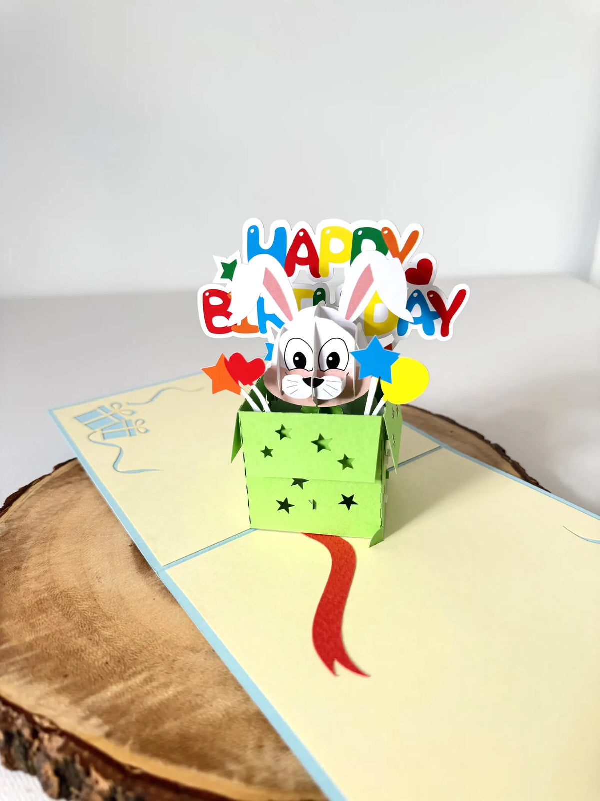 Happy Birthday Bunny Rabbit 3D Pop Up Card