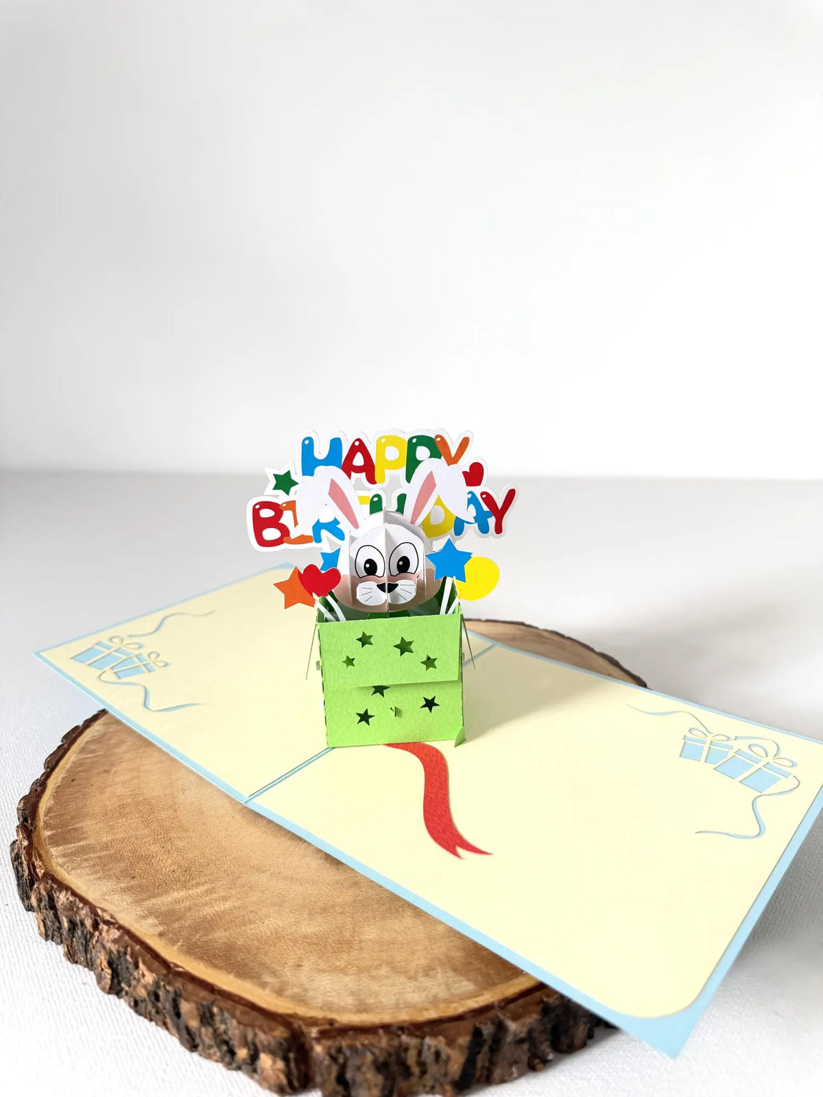 Happy Birthday Bunny Rabbit 3D Pop Up Card