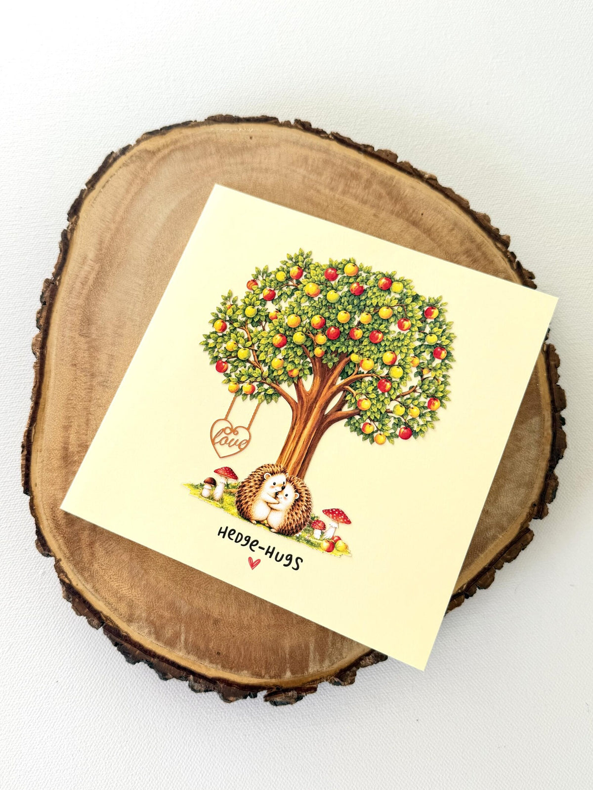 Hedgehogs Couple in Apple Tree Pop-Up 3D Card - Romantic Anniversary Card